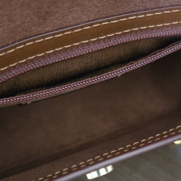 Coach Brown Crossbody Bag with Gold Accents - Picture 8 of 12